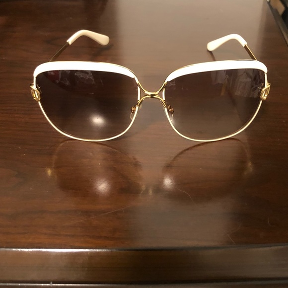 Stylish sunglasses- Brown fade with white trim - Picture 2 of 3